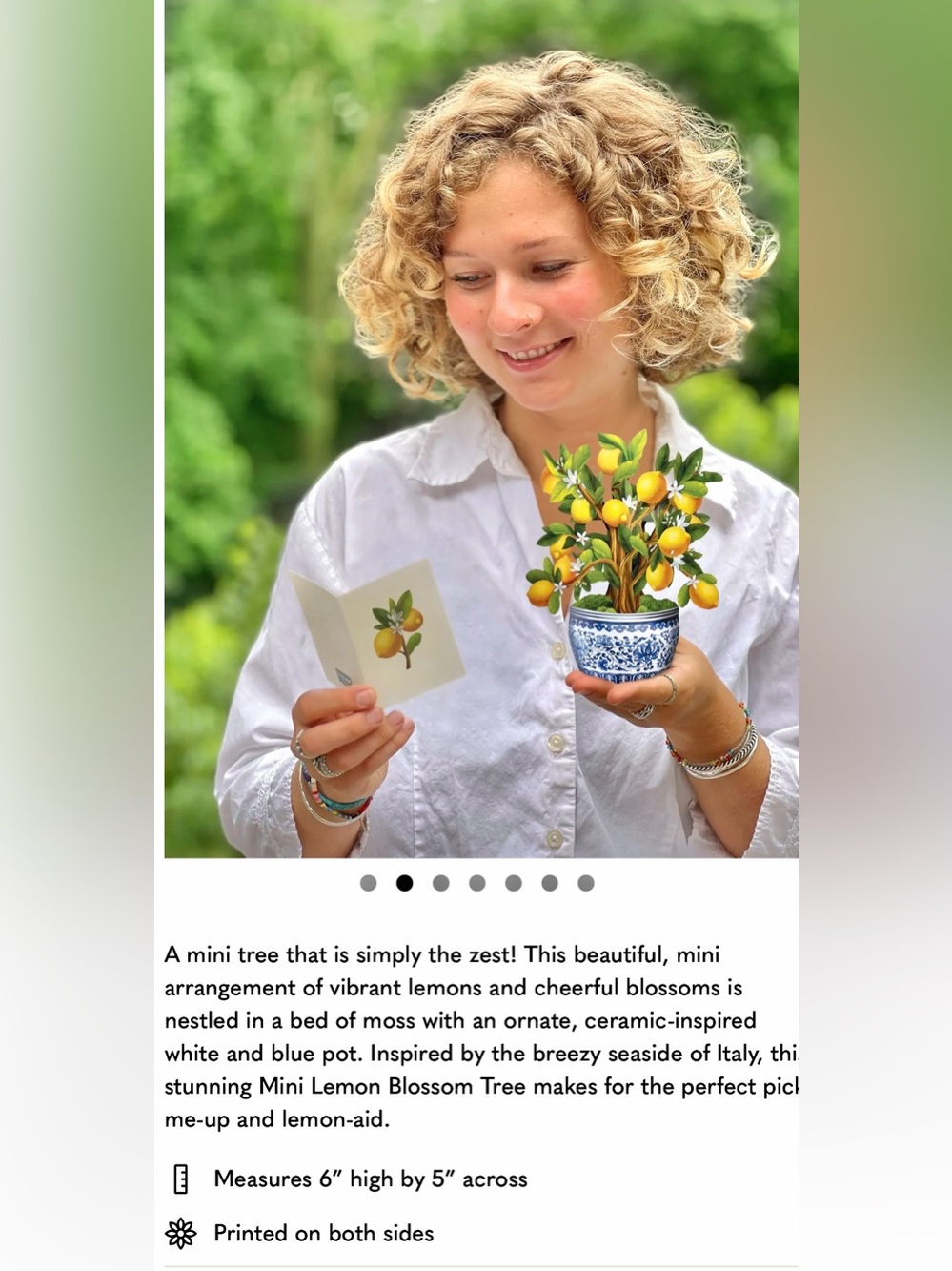 Pop up card New Mini Lemon Tree w/blank note card/write your own message - Picture 2 of 4